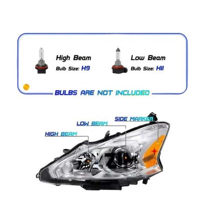 Auto Accessories Replacement Head Lamp for Nissan Altima 2013-2015 Headlight Product with Excellent Fitment Guaranteed