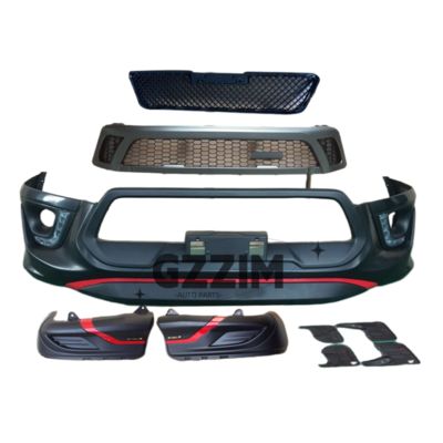 Toyota Hilux Revo 2015 Trd Plastic Front Bumper Grille Full Sets Bodykit Upgrade Parts