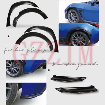 2022 Toyota BRZ GR86 TRD Black Plastic Front Lip Fender Flare Original Fitment Side Skirt & Rear Bumper Set
